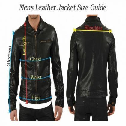 Men's Genuine Lambskin Brown Leather..