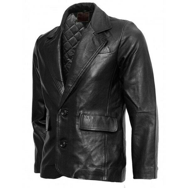 Mens Lambskin Genuine Black Motorcycle Biker Leather Jacket # Ml_ 032