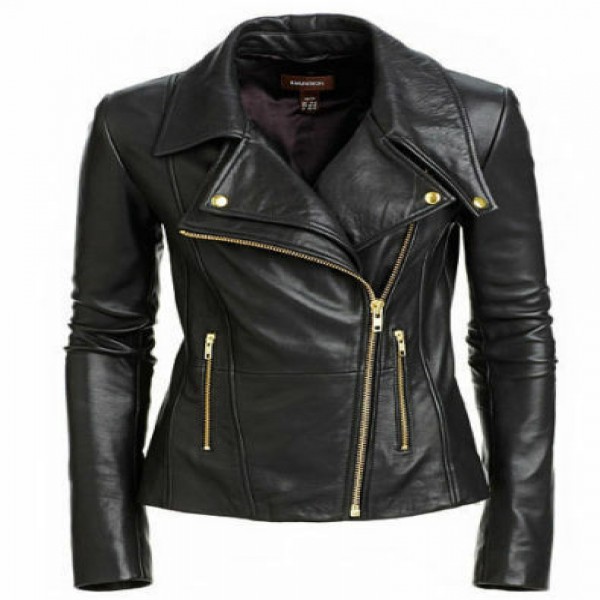 Womens Real Lambskin Leather Jacket Motorcycle Slim Fit Biker Style_54 ...
